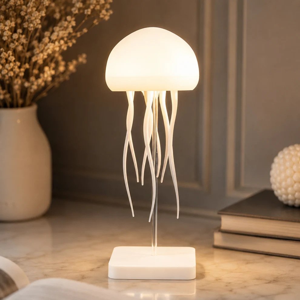 Jellyfish LED Mood Light lamp with glowing tentacles - Image 2